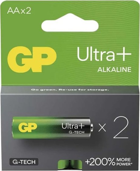 GP Bateria alkaliczna, AA (LR6), AA, 1.5V, , blistr, 2-pack, Ultra Plus