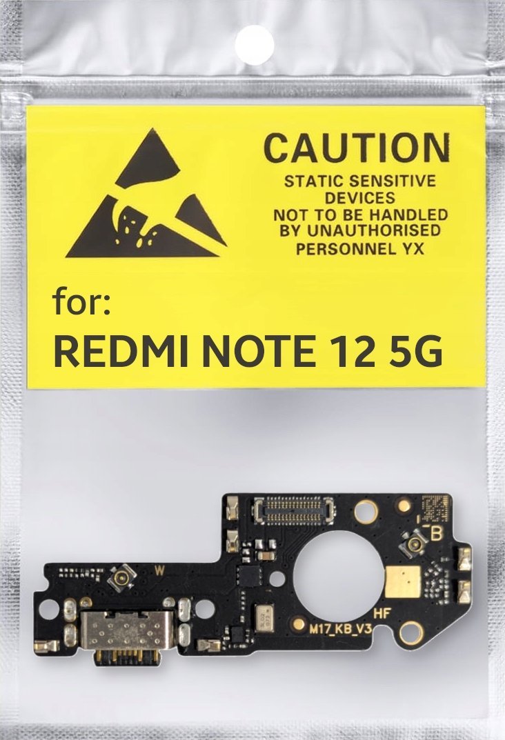 ORYGINAŁ OEM PŁYTKA GNIAZDO ŁADOWANIA USB ZŁĄCZE DO XIAOMI REDMI NOTE 12 5G