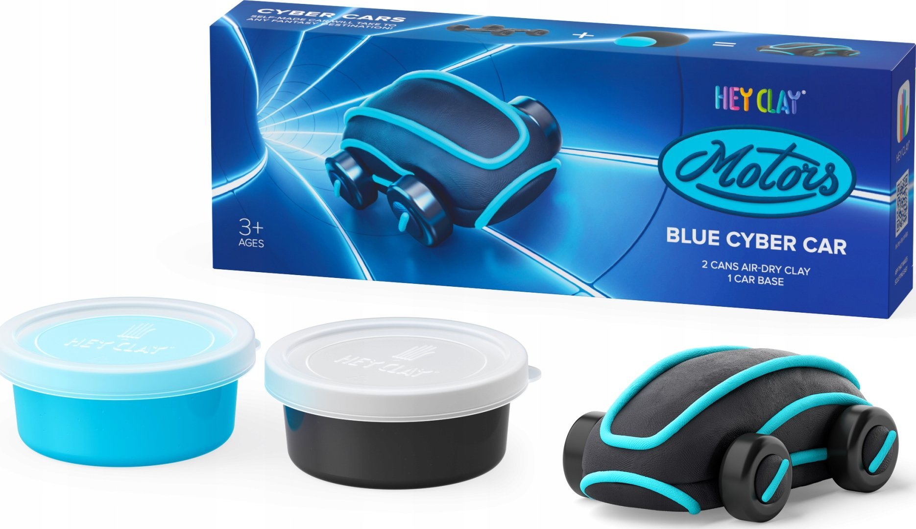 Tm Toys Masa plastyczna Hey Clay Cyber Auto Niebieskie