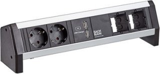 Bachmann BACHMANN BUREAU 2xCEE7/3 1xŁadowarka USB i 2 x Moduł niestandardowy