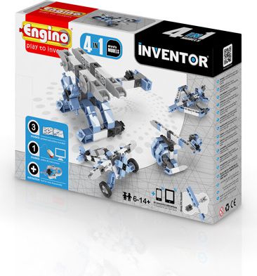 Engino Zestaw klocków 4w1 4 modele samolotów (0433)