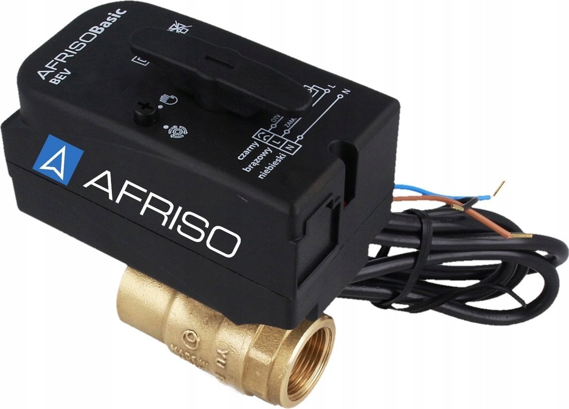 Zawór kulowy 2-drogowy z siłownikiem BEV DN20, Rp3/4 24V AC, Kvs 45 m3/hA