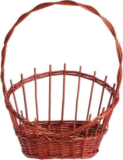 WickerPL Wiklinowy kosz prezentowy czerwony kosz na owoce z rączką w 3 rozmiarach