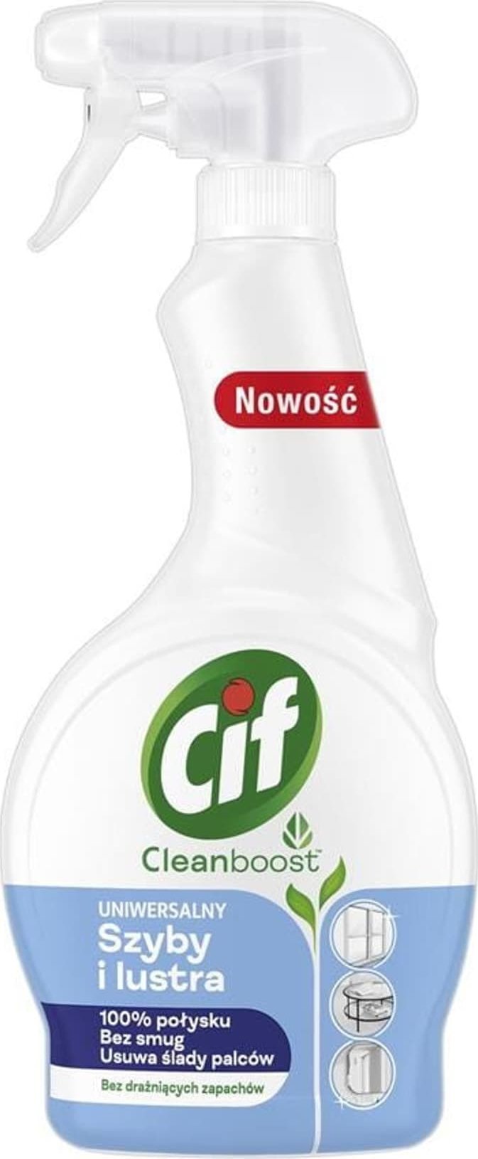 Unilever CIF Cleanboost Uniwersalny spray do szyb i luster 500 ml
