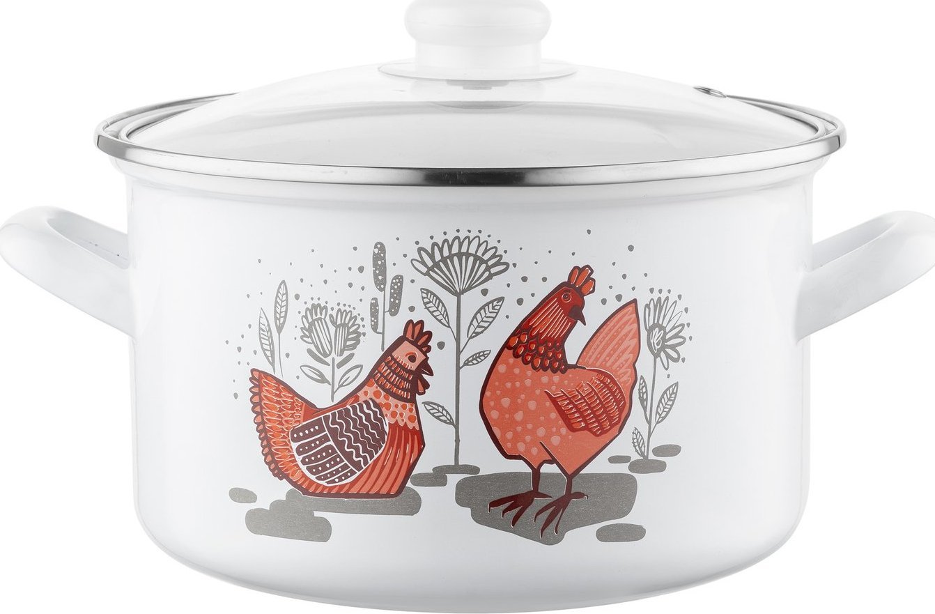 Emalia Pleszew Garnek emaliowany Emalia Polska Pleszew Rubinka 20 cm 3,7 l