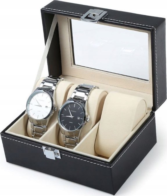 Korbi SZKATUŁKA NA ZEGARKI ETUI ORGANIZER PUDEŁKO EKSPOZYTOR NA PREZENT 3 szt