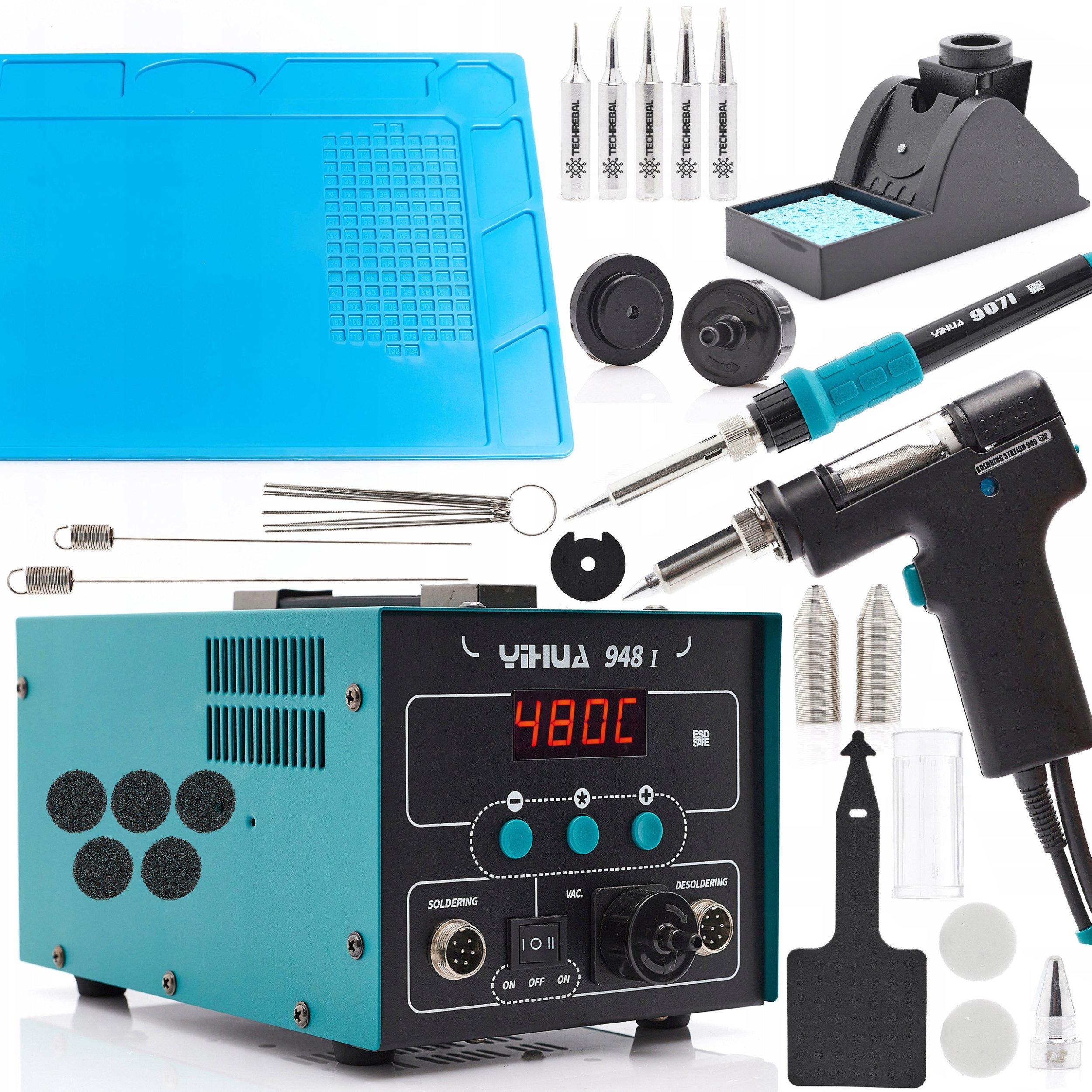 Stacja Rozlutownicza 2w1 Yihua 948-I Groty Mata Silikonowa Antystatyczna