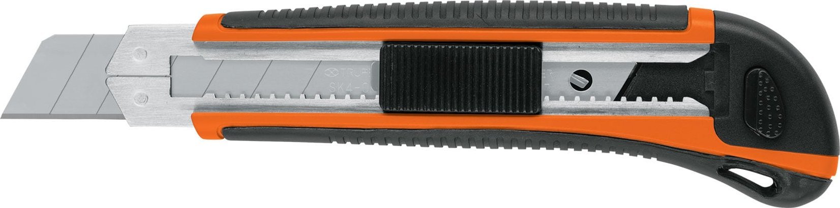 Truper Sustiprintas gumuotas peilis laužomomis 25mm geležtėmis. (3geležtės komplekte) Truper®