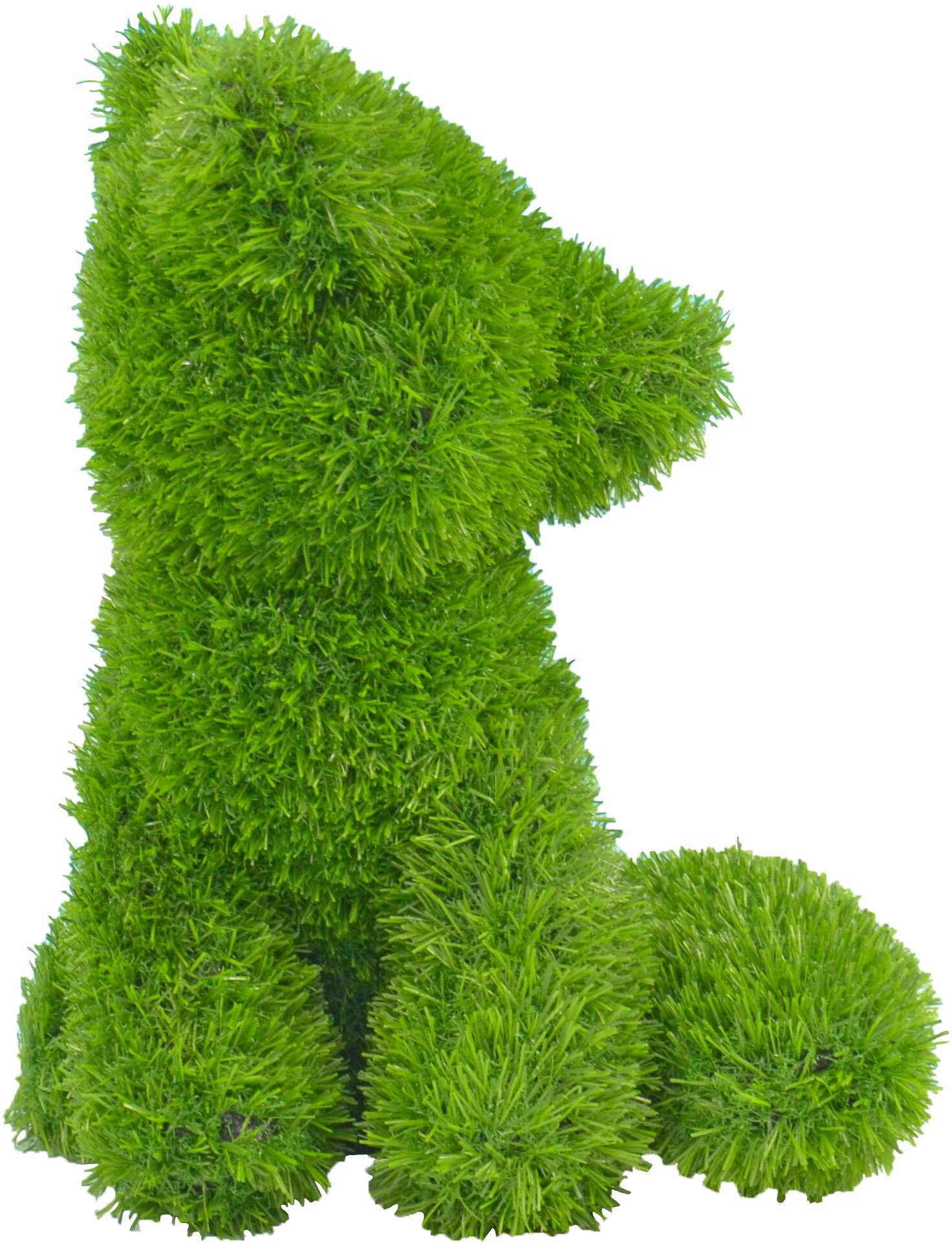 AniPlants, Grasfigur, "Fuchs" sitzend, Gartendeko, 37cm