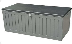 Skrzynia ogrodowa kontrast Duża skrzynia ogrodowa kufer schowek 270L szara