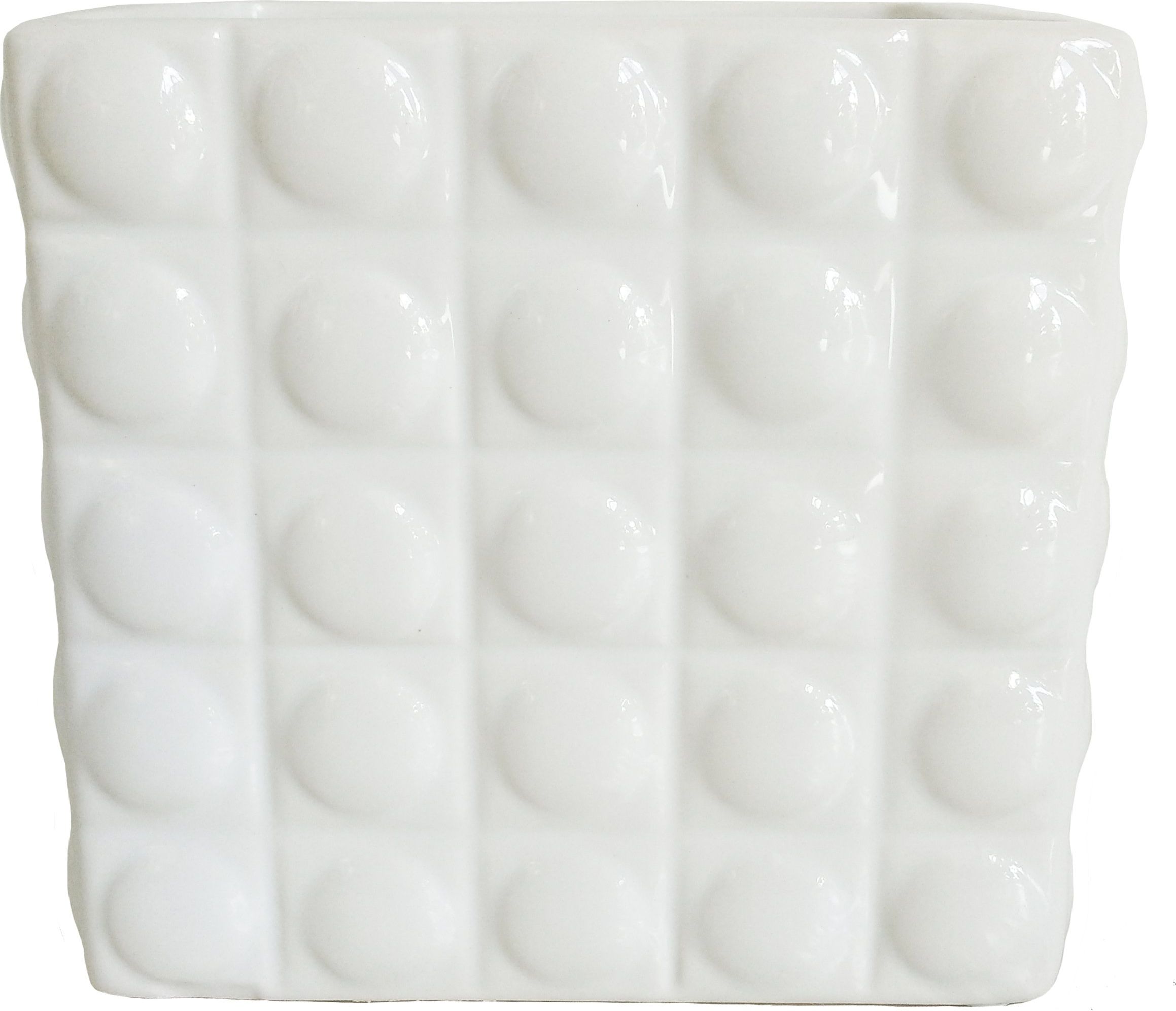 Osłonka ceramiczna Piano biała 14x13cm