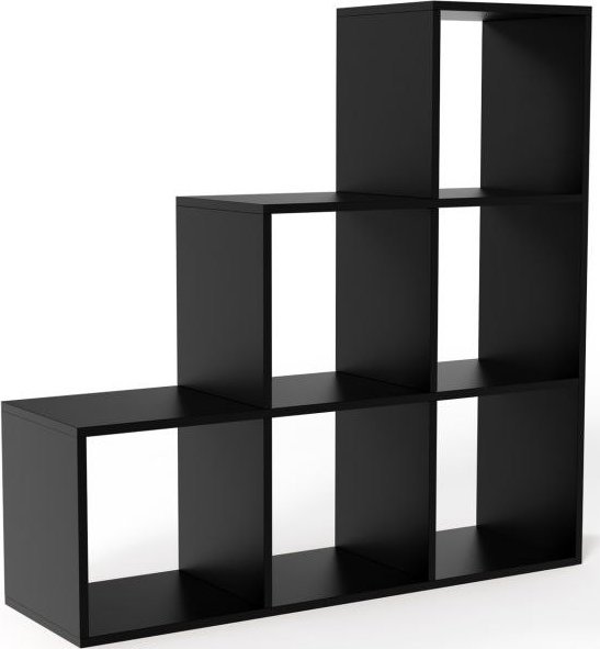 Miadomodo MIADOMODO Półka schodkowa średnia, wolnostojąca, czarna