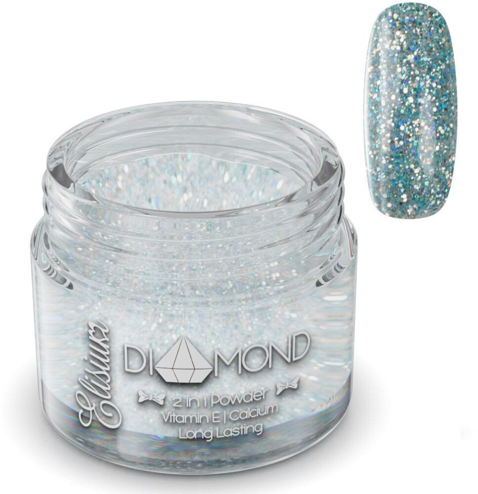Elisium Diamond 2in1 Powder proszek do manicure tytanowego D08 Frothing Blue 23g