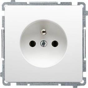 Kontakt-Simon Gniazdo z uziemnieniem pojedyncze BMGZ1.01/11 Basic moduł biały