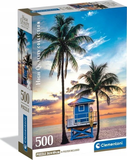 Clementoni Puzzle Compact Miami Beach Florida 500 elementów (35574)