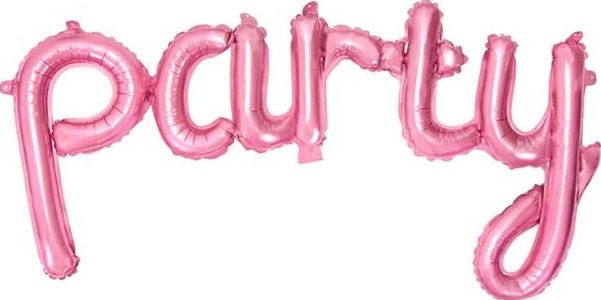 Party Deco Balon foliowy PARTY, pastelowy róż, 80x40 cm uniwersalny