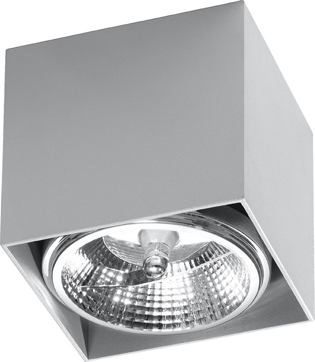 Lampa sufitowa Lumes Szary minimalistyczny plafon kostka - EX656-Blaki