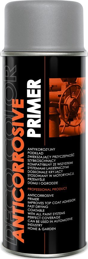 DECO COLOR Podkład antykorozyjny do samochodu szary 400ml ANTICORROSIVE PRIMER