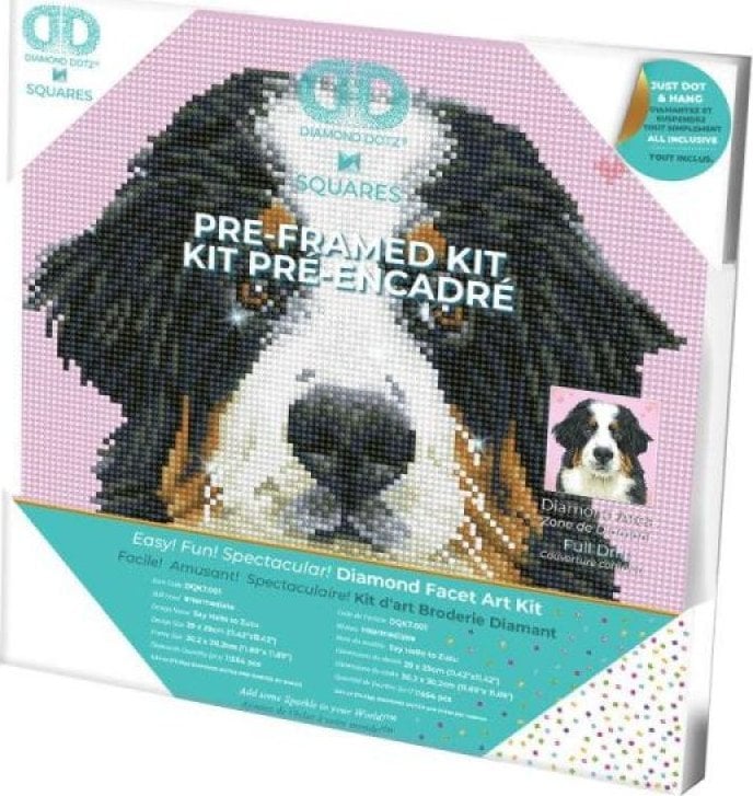 DIAMOND DOTZ Haft diamentowy Diamond Dotz Diamentowa mozaika Pies Say Hello to Zuzu 31x31cm DQK7001