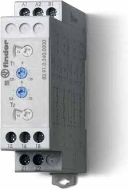 Finder Przekaźnik czasowy 1P 16A 24 - 240V AC / DC 0,05s - 10dni jednofunkcyjny LI, LE, PI, PE 250V (83.91.0.240.0000)