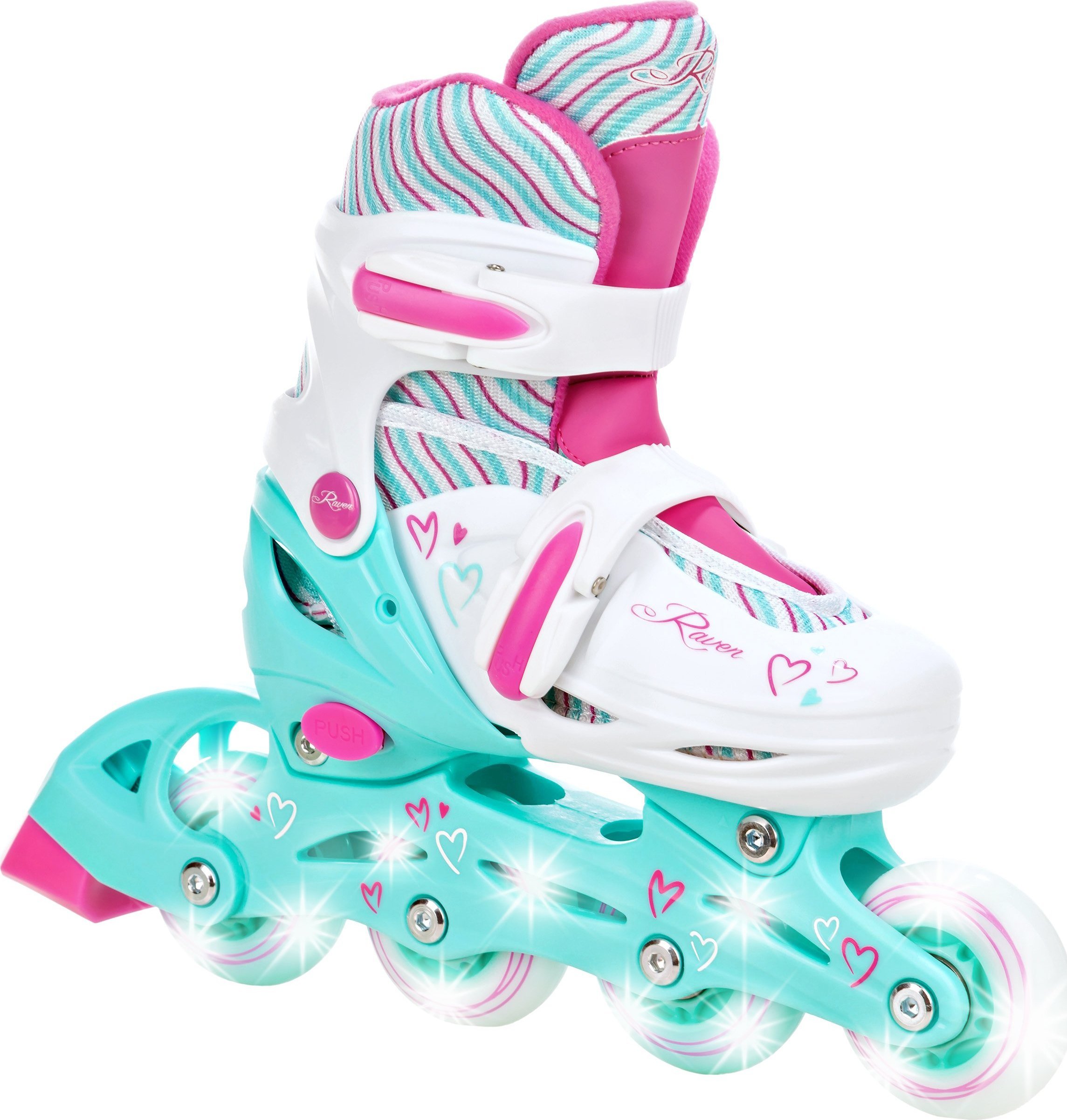 Rolki Raven Inlineskates Loret Mint rekreacyjne regulowane białe r. 27-30