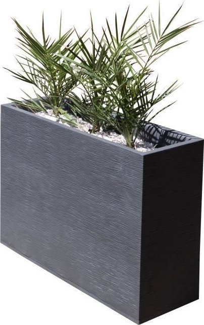EDA EDA PLASTIQUE Skrzynka na kwiaty Muret Loft Graphit - 46 L - 78,5 x 29,5 x 60 cm - Szary antracyt
