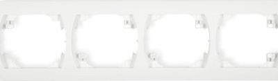 Karlik TREND Ramka pozioma poczwórna biały RH-4