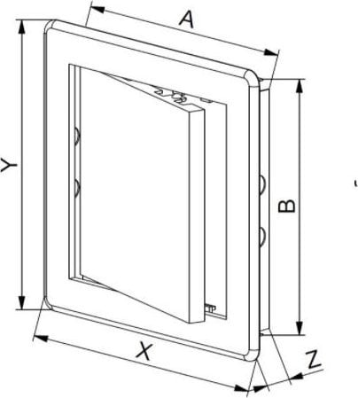 AWENTA Awenta DT13CZ drzwiczki rewizyjne plastikowe czarne