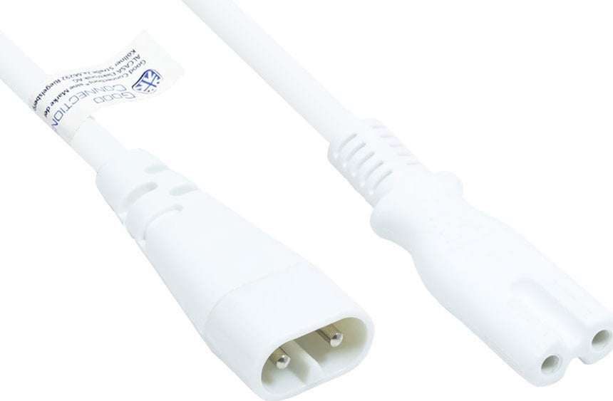 Kabel zasilający Alcasa Alcasa P0870-W020 kabel zasilające Biały 2 m C8 panel C7 panel