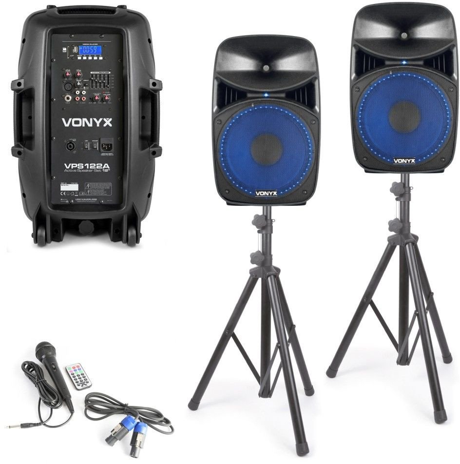 Zestaw nagłośnieniowy 800W 2x kolumna 12'' Vonyx VPS122A statywy one size