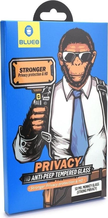 Partner Tele.com Szkło Hartowane 5D Mr. Monkey Glass - APP IPHO XR/11 6,1 czarny (Strong Privacy)