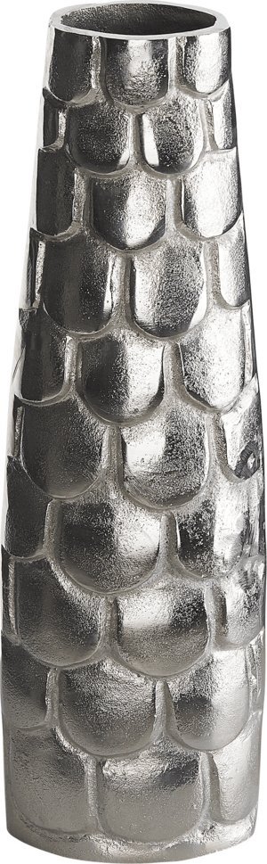 Beliani Wazon na kwiaty metalowy srebrny SUKHOTHAI