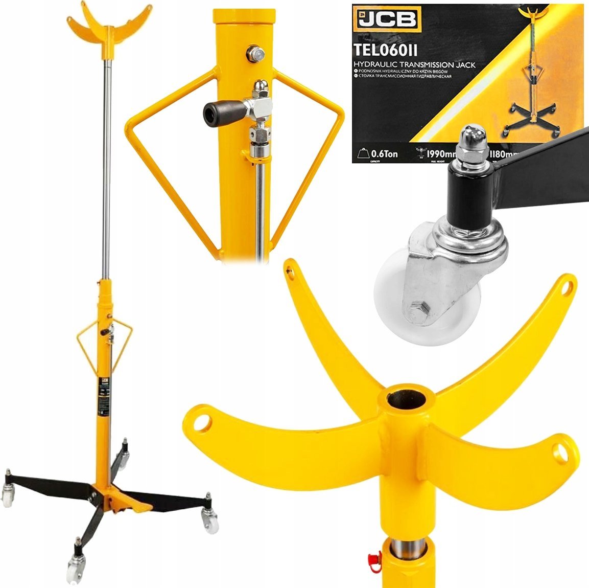 JCB Podnośnik hydrauliczny do skrzyń biegów 0,6t (h min 1180mm, h max 1990mm)