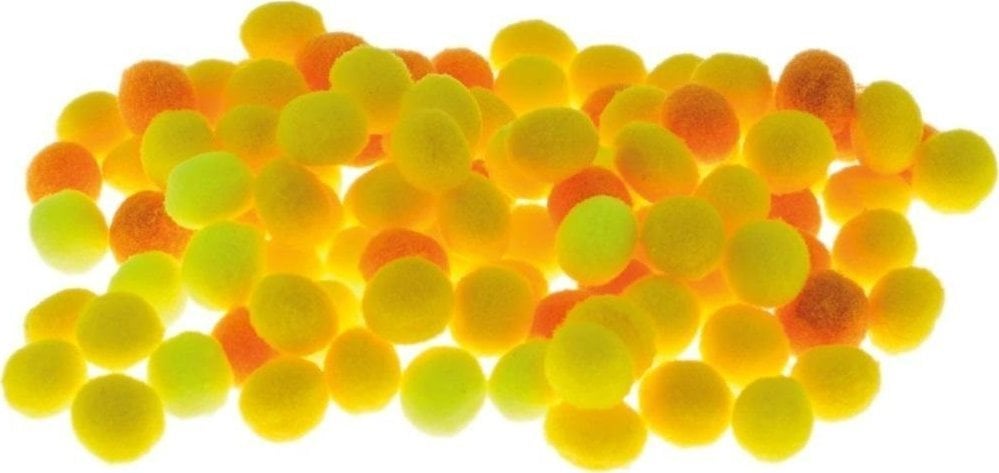 Pompony żółte 10mm 100szt