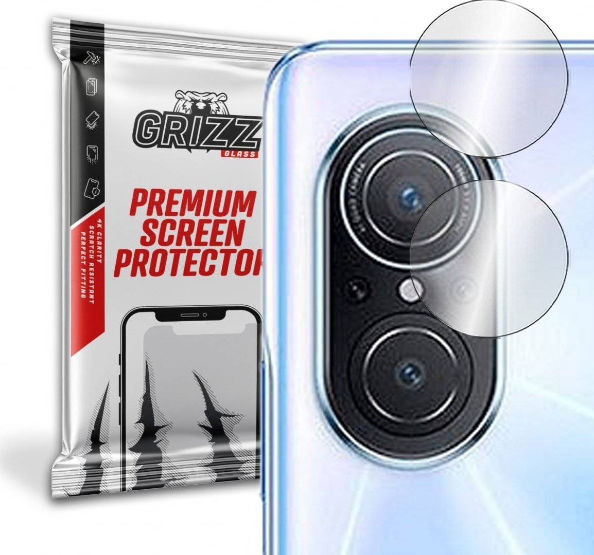 GrizzGlass Szkło hybrydowe na aparat Grizz Huawei Nova 9 SE