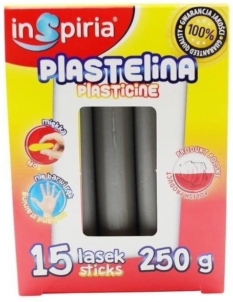 Plastelina szara15 lasek 250g