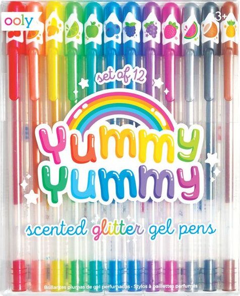 Kolorowe Baloniki Długopisy pachnące żelowe z brokatem