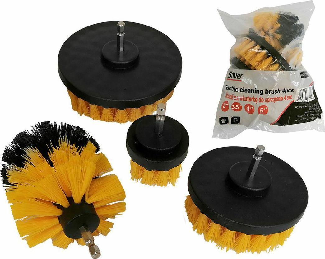 Silver SZCZOTKI DO CZYSZCZENIA NA WKRĘTARKĘ 4el./SILVER