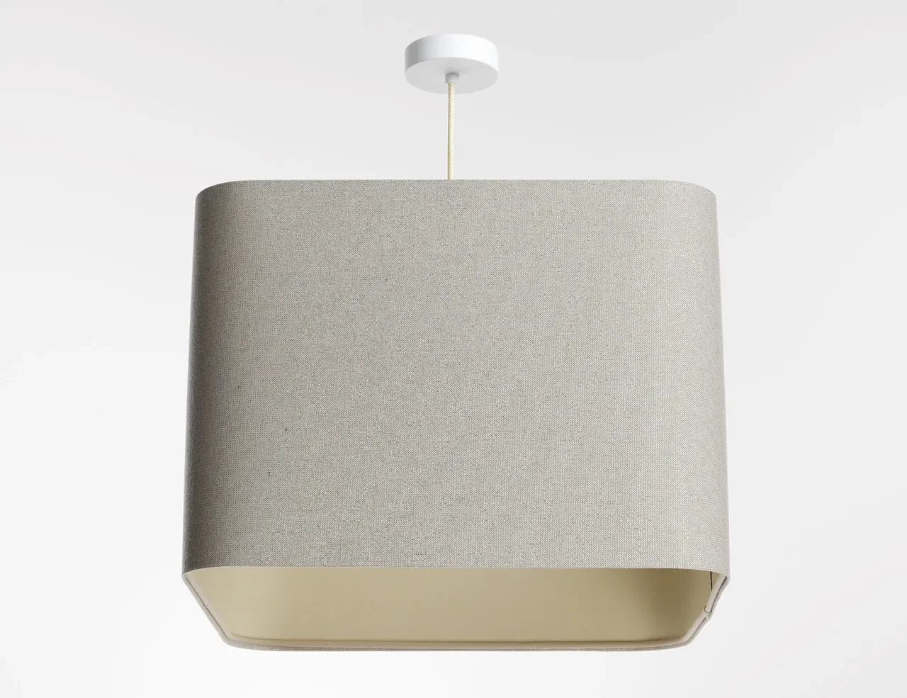 Lampa wisząca KWADRO LEN 007-40w30 jasnobeżowa BPS KONCEPT