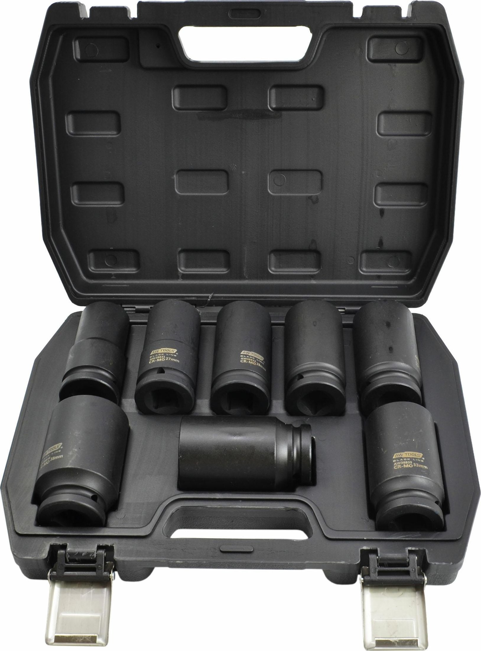 AWTools AWTOOLS ZESTAW NASADEK UDAROWYCH 3/4" 8cz. DŁUGIE BLACK LINE