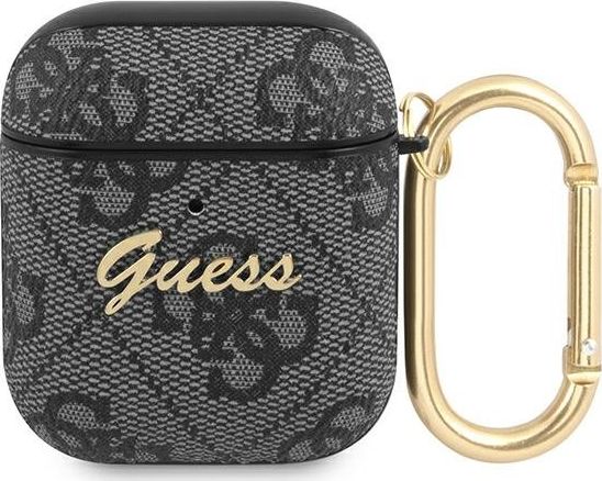Guess Etui ochronne GUA24GSMK 4G Script Metal Collection do AirPods 1/2 szare