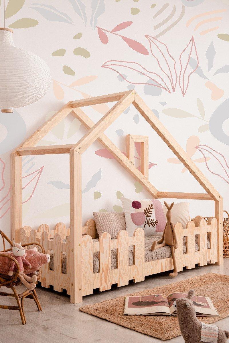 ADEKO STOLARNIA Łóżko dziecięce domek DUDU 80x180 sosna