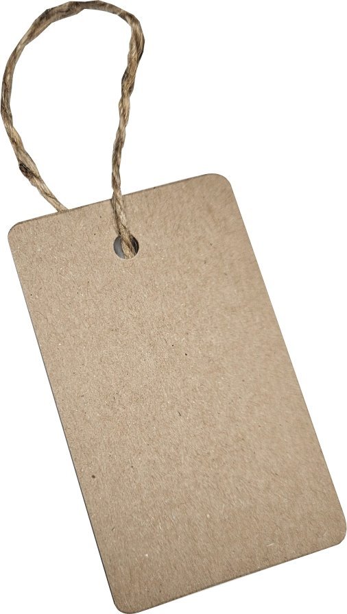 StudioCen Cenówki EKO na sznurku - Kartonowe , Etykiety, Metki 55x90 mm - 10 sztuk