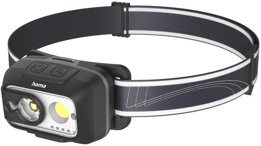 LATARKA CZOŁOWA, AKUMULATOROWA LED HL500-C, 500lm, 4 TRYBY ŚWIECENIA,ZMIANA TRYBU GESTEM RĘKI, IP44