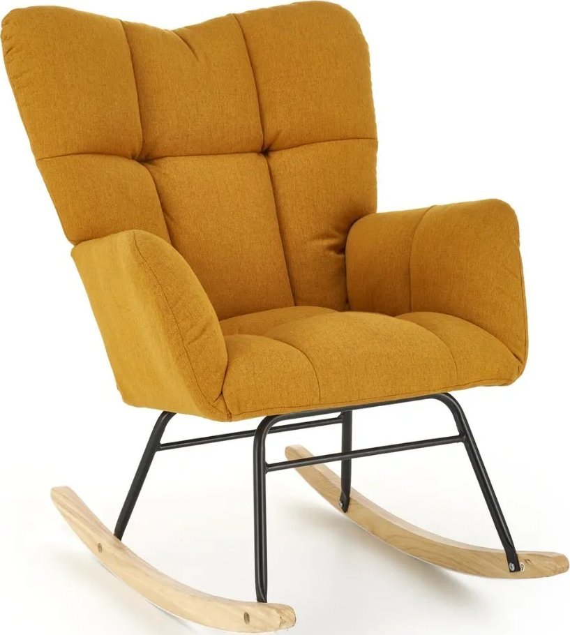 Halmar Fotel bujany VASCO musztardowy HALMAR