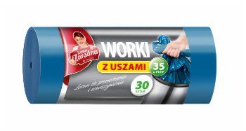 Anna Zaradna AZ Worki na śmieci z uszami LDPE 35L 30SZT. NIEBIESKIE (AZ1-WNS-3883)