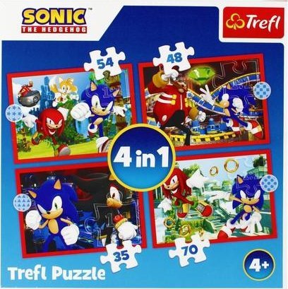 Trefl Puzzle 4w1 Przygody Sonica TREFL