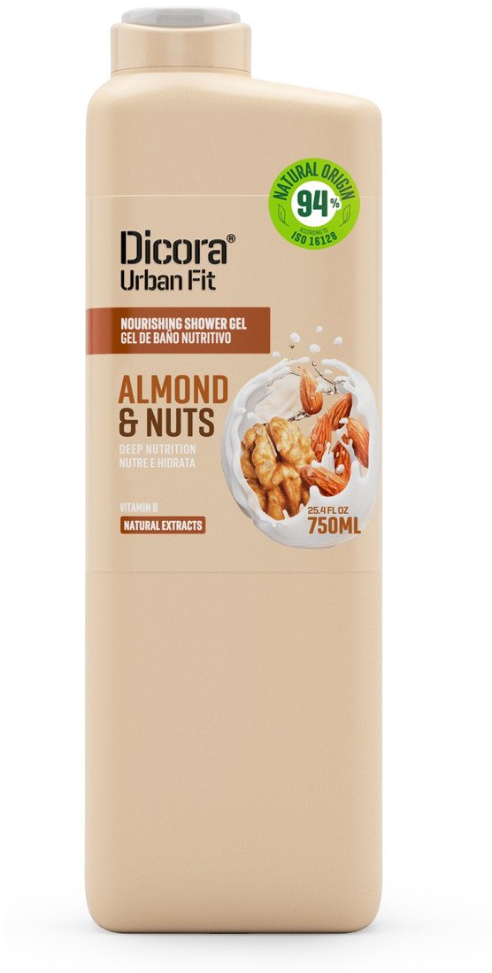 Dicora Urban Fit Dicora Urban Fit Żel pod prysznic Witamina B Migdały i Orzechy (750 ml)