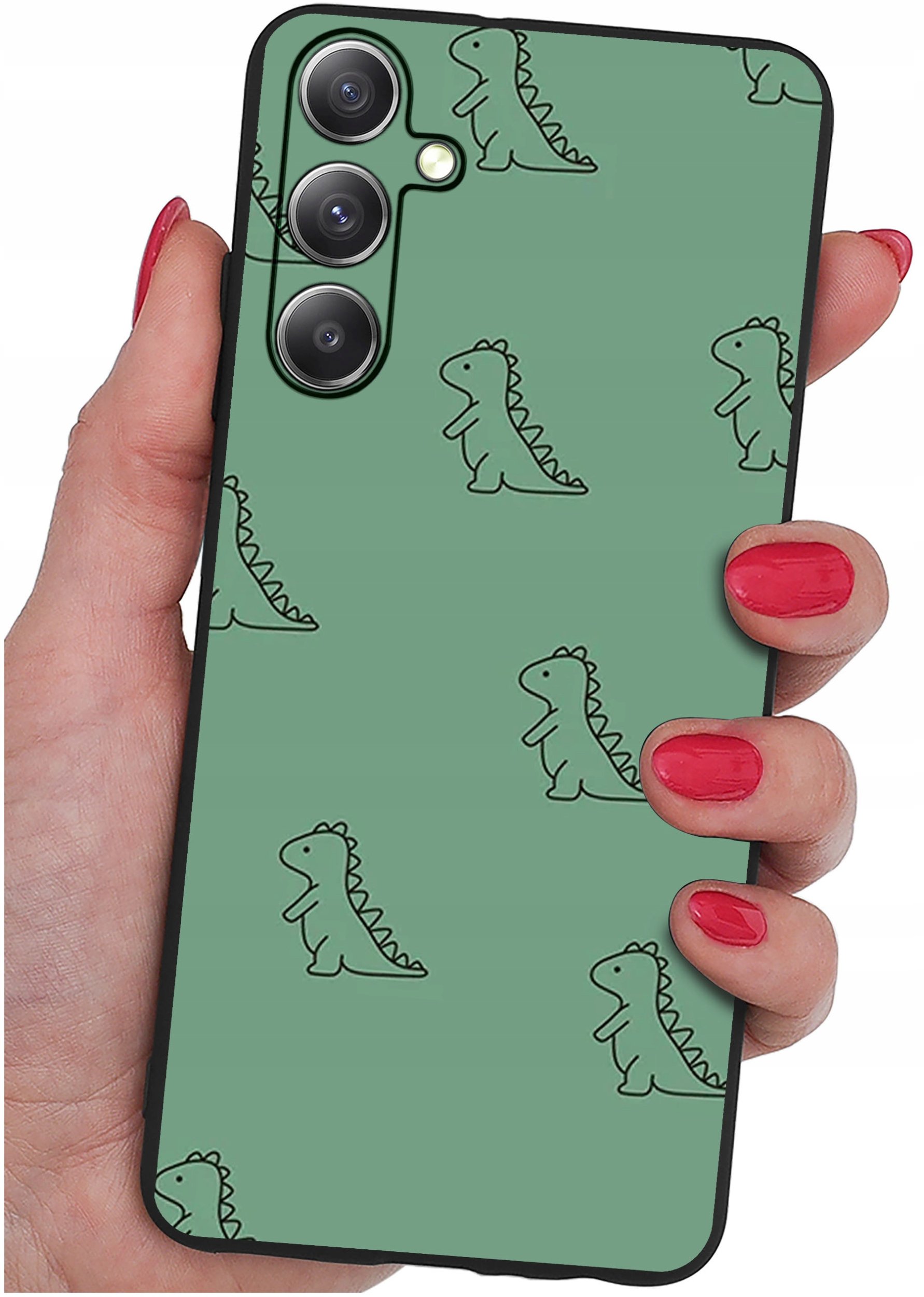 ETUI do Samsung Galaxy S23 FE WZORY |SILIKONOWE MATT CASE + SZKŁO 9H