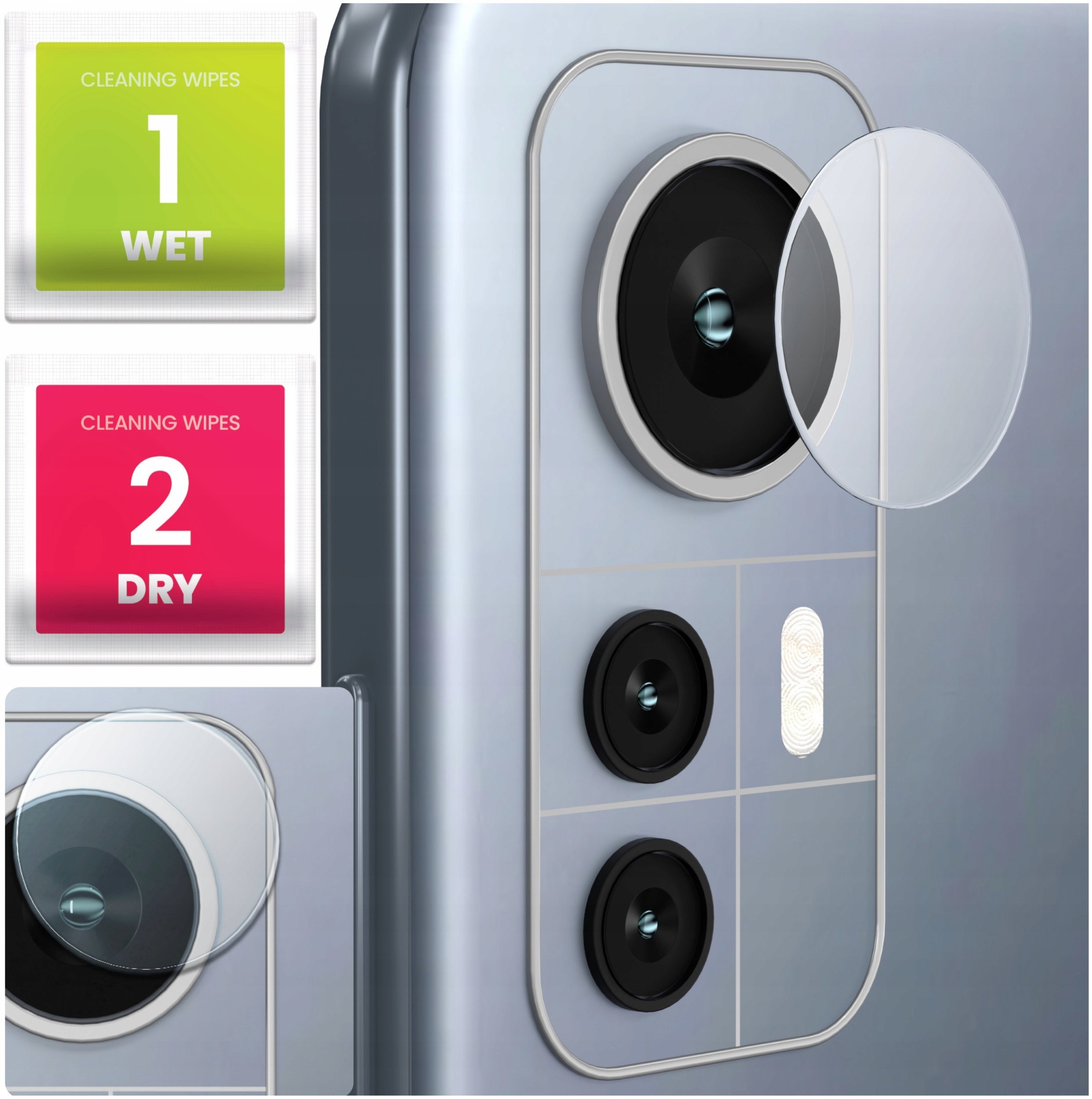 SZKŁO NA APARAT DO XIAOMI 12 LITE SZKIEŁKO OCHRONNE NA OBIEKTYW KAMERĘ TYŁ